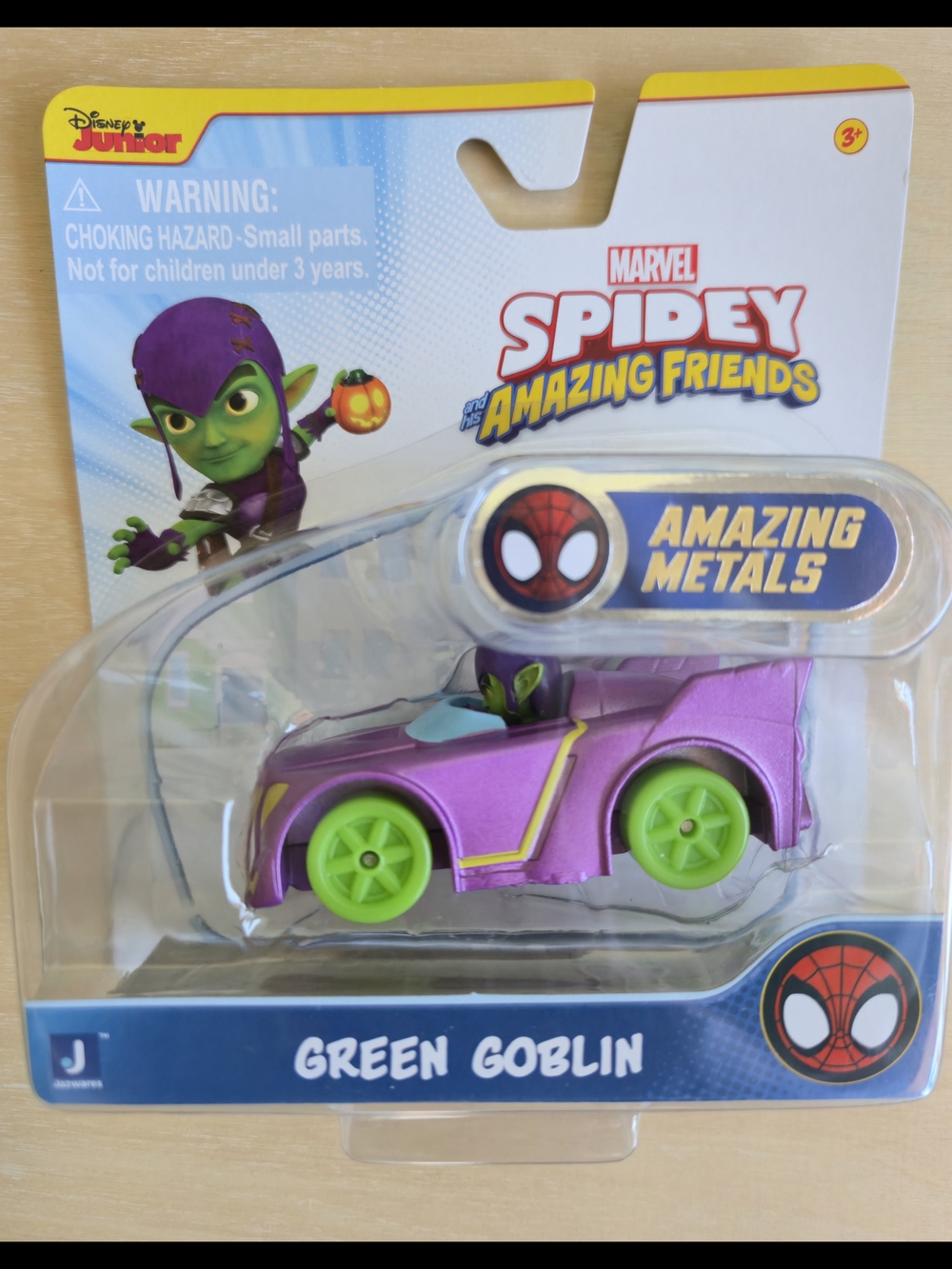 Spidey and his Amazing Friends Amazing Metals Race Car 1:64 Scale (Green Goblin)